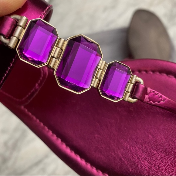 🔥authentic  Prada sport T- strap pink metallic sandals - Picture 7 of 14